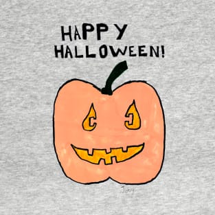 Happy Halloween Pumpkin by Joey - Homeschool Art Class 2021/22 Art Supplies Fundraiser T-Shirt